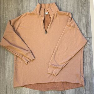 Aerie oversized quarter zip lounge sweatshirt